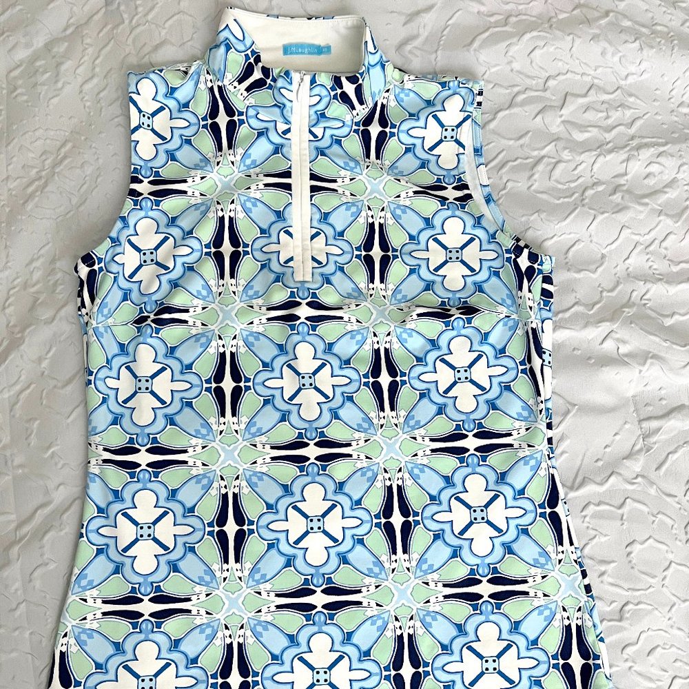 EUC J. McLaughlin XS Sleeveless Golf Polo Quarter Zip